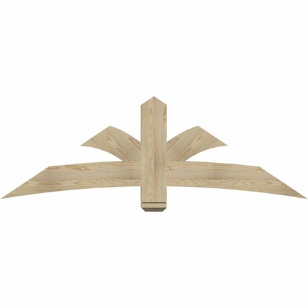 Ekena Millwork Davenport Rough Sawn Timber Gable Bracket, Douglas Fir, 72"W x 24"H x 4"D x 6"F, 8/12 Pitch GBW072X24X0406DAV00RDF
